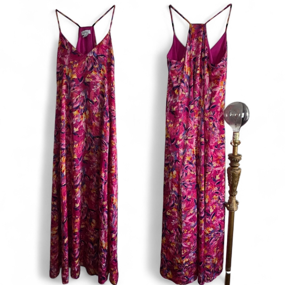 Nicole Miller Pink Floral Maxi Dress